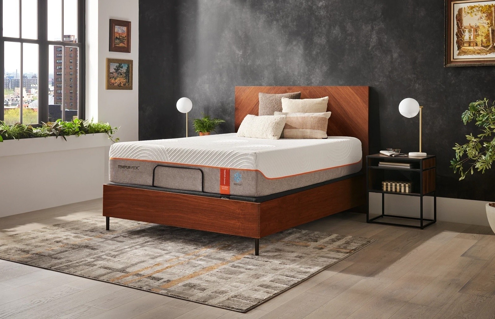 Contour Luxe Breeze mattress in a styled room
